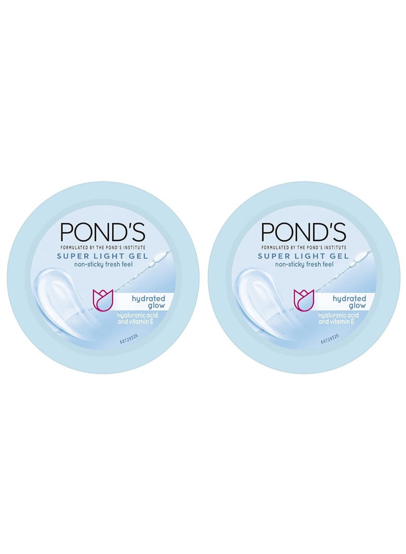 بوندز مرطب الوجه الخفيف للغاية والخالي من الزيوت من بوندز، 49 غرام، مع حمض الهيالورونيك وفيتامين E لبشرة نضرة ومتألقة وترطيب يدوم 24 ساعة - للاستخدام اليومي (عبوة من قطعتين) - Image 1